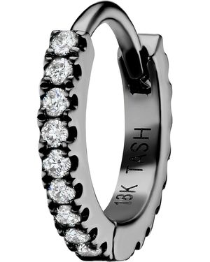 Maria Tash Diamond Eternity Single Hoop Earring - Black
