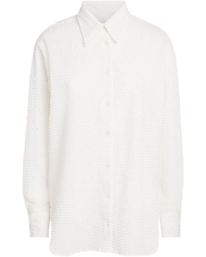 Hunza G Seersucker Resort Shirt - White