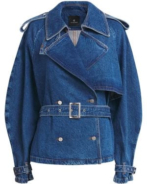 Anine Bing Denim Pascale Trench Jacket - Blue