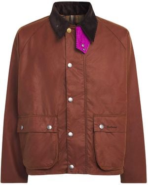 Barbour X Paul Smith Waxed Transport Windowpane Jacket - Brown