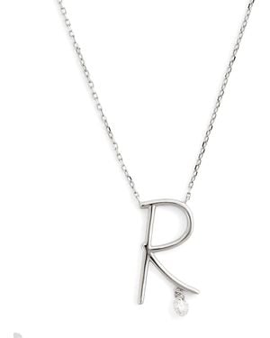 PERSÉE And Diamond Alphabet Necklace - White