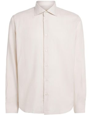 Maurizio Baldassari Cotton-Lyocell Santini Shirt - White