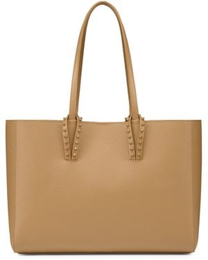 Christian Louboutin Cabata Small Calf Leather Spikes Tote Bag - Natural
