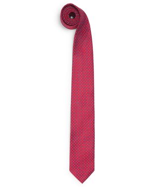 Eton Silk Geometric Tie - Red