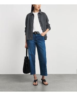 PAIGE Anessa Wide-Leg Ankle Jeans - Blue