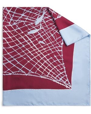 Altuzarra Silk Fishnet Print Scarf - Red
