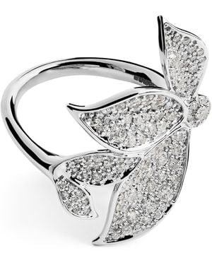 BeeGoddess And Diamond Gloria Secret Garden Ring - White