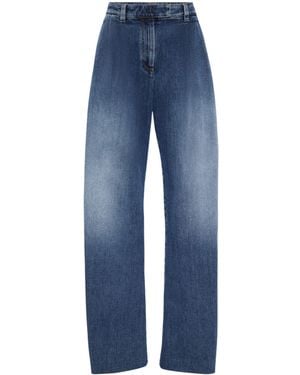 Brunello Cucinelli Comfort Cotton Loose Jeans - Blue