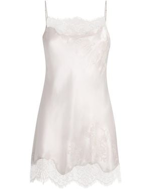 Carine Gilson Silk-Lace Louise Slip Dress - White