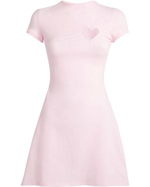 Skims Stretch-Cotton Heart Mini Dress - Pink