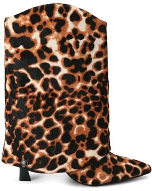 Kurt Geiger Calf Hair Candy Gaiter Boots - Brown