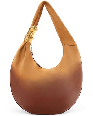 Schiaparelli Large Leather Soufflé Shoulder Bag - Brown
