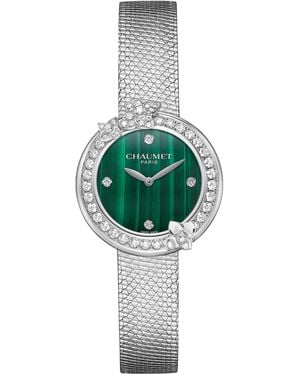 Chaumet Stainless Steel And Diamond Hortensia Watch - Green