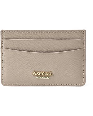 Aspinal of London Slim Leather Card Holder - Natural