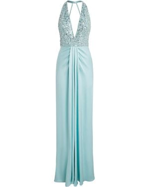 Jenny Packham Embellished Namira Gown - Blue