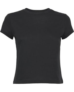 Skims Cotton-Blend Shrunken T-Shirt - Black