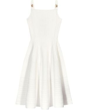 Maje Embellished Knit Midi Dress - White