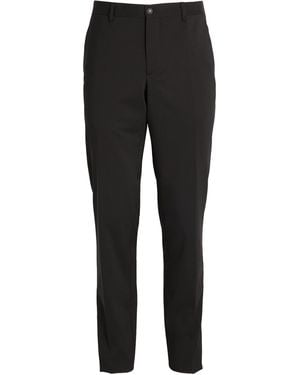 Giorgio Armani Virgin Wool Straight Trousers - Black