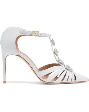 Malone Souliers Leather Jennifer Mule Sandals 90 - White