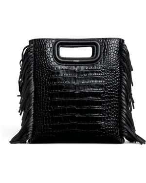 Maje Leather M Cross-Body Bag - Black