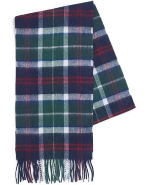 Barbour Wool-Cashmere Tartan Scarf - Blue