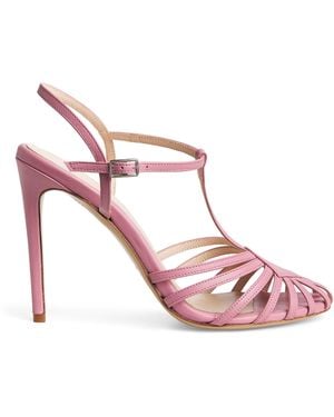 Eleventy Leather Heeled Sandals 120 - Pink