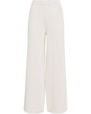 Iris Von Arnim Knitted Payten Wide-Leg Trousers - White