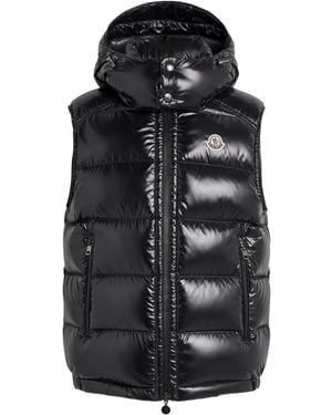 Moncler Down Hooded Bormes Gilet - Black
