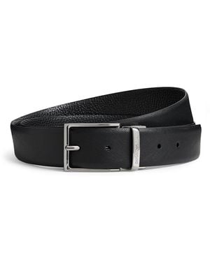 Emporio Armani Grained Leather Belt - Black