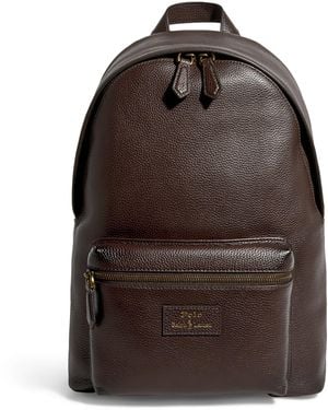 Polo Ralph Lauren Leather Logo Backpack - Brown