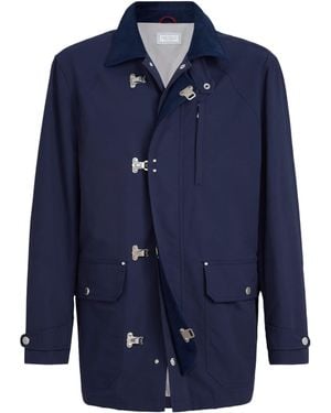 Brunello Cucinelli Cotton-Blend Water-Resistant Jacket - Blue