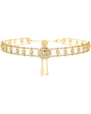 CHANEL And Diamond Bouton De Camélia Supple Choker - Metallic