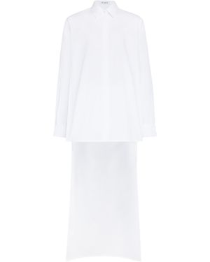 Alaïa Cotton Poplin Asymmetric Shirt - White