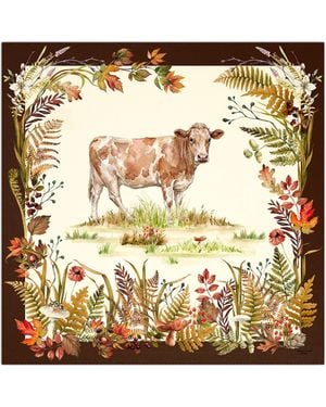 Weekend by Maxmara Silk Cow Print Scarf - Metallic