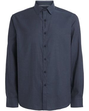 Canali Cotton Herringbone Shirt - Blue