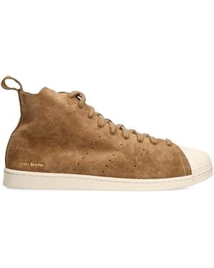 adidas X Wales Bonner Suede Superstar Hi Trainers - Brown