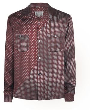Maison Margiela Satin Paisley Shirt - Purple