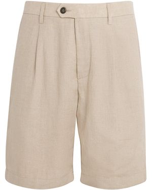 Eleventy X Harrods Linen Bermuda Shorts - Natural