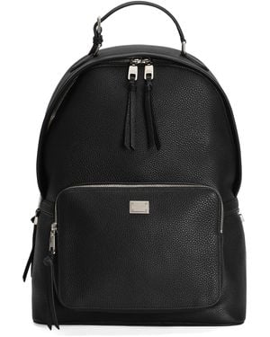 Dolce & Gabbana Leather Vittoria Backpack - Black