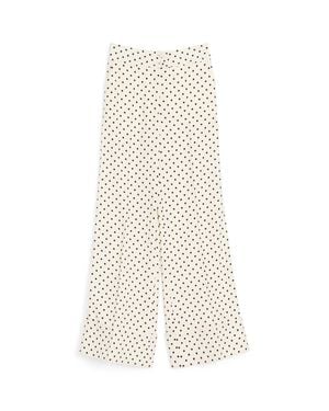 Valentino Polka Dot Wide-Leg Trousers - White