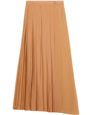 MAX&Co. Jersey Pleated Maxi Skirt - Brown