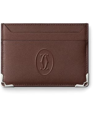 Cartier Leather Must De Card Holder - Brown