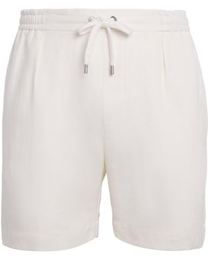Ralph Lauren Silk-Linen Drawstring Shorts - White