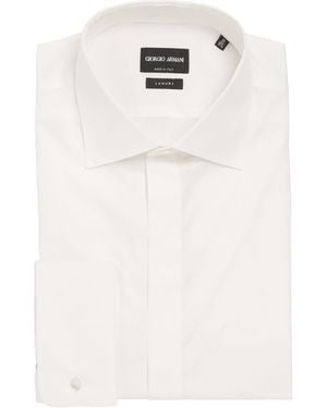 Giorgio Armani Cotton Formal Shirt - White