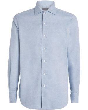 Corneliani Cotton-Cashmere Shirt - Blue