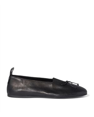 Miu Miu Leather Ballet Flats - Black