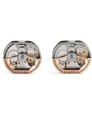 Tateossian Sterling And Diamond Cufflinks - Metallic