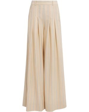 ME+EM Wool-Blend Ultra-Wide Trousers - Natural