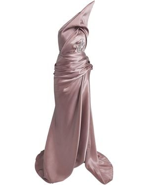 Maticevski Satin Embellished Contentment Gown - Brown