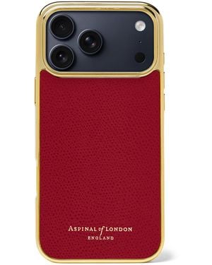 Aspinal of London Leather Iphone 17 Pro Max Case - Red